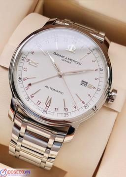 Baume Mercier Clifton GMT Automatic Watch Model - Excellent Condition MOA08734 42mm
